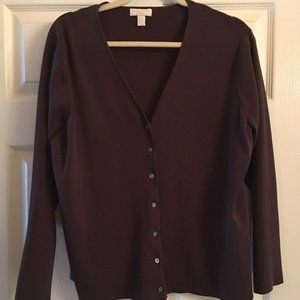 CHARTER CLUB SWEATER BUTTON BROWN 2X